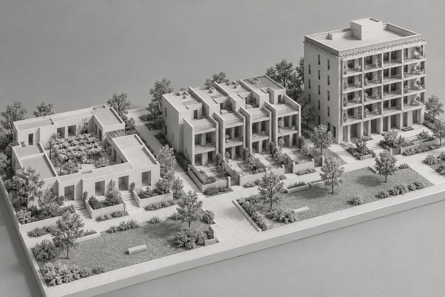 模型示意：居住社区类三套样板