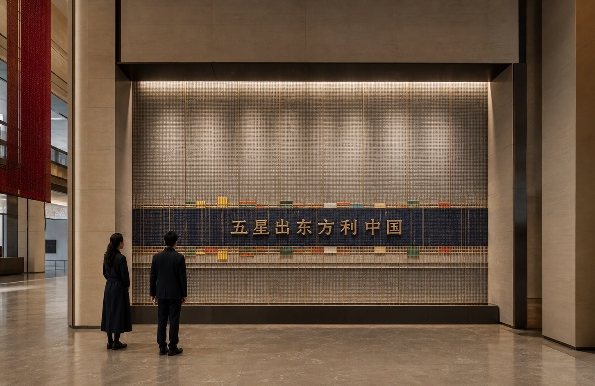 主题墙：织锦题材景墙
