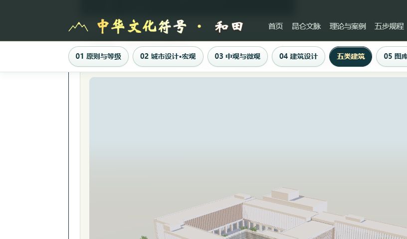 科教文卫双庭院模型材质预览